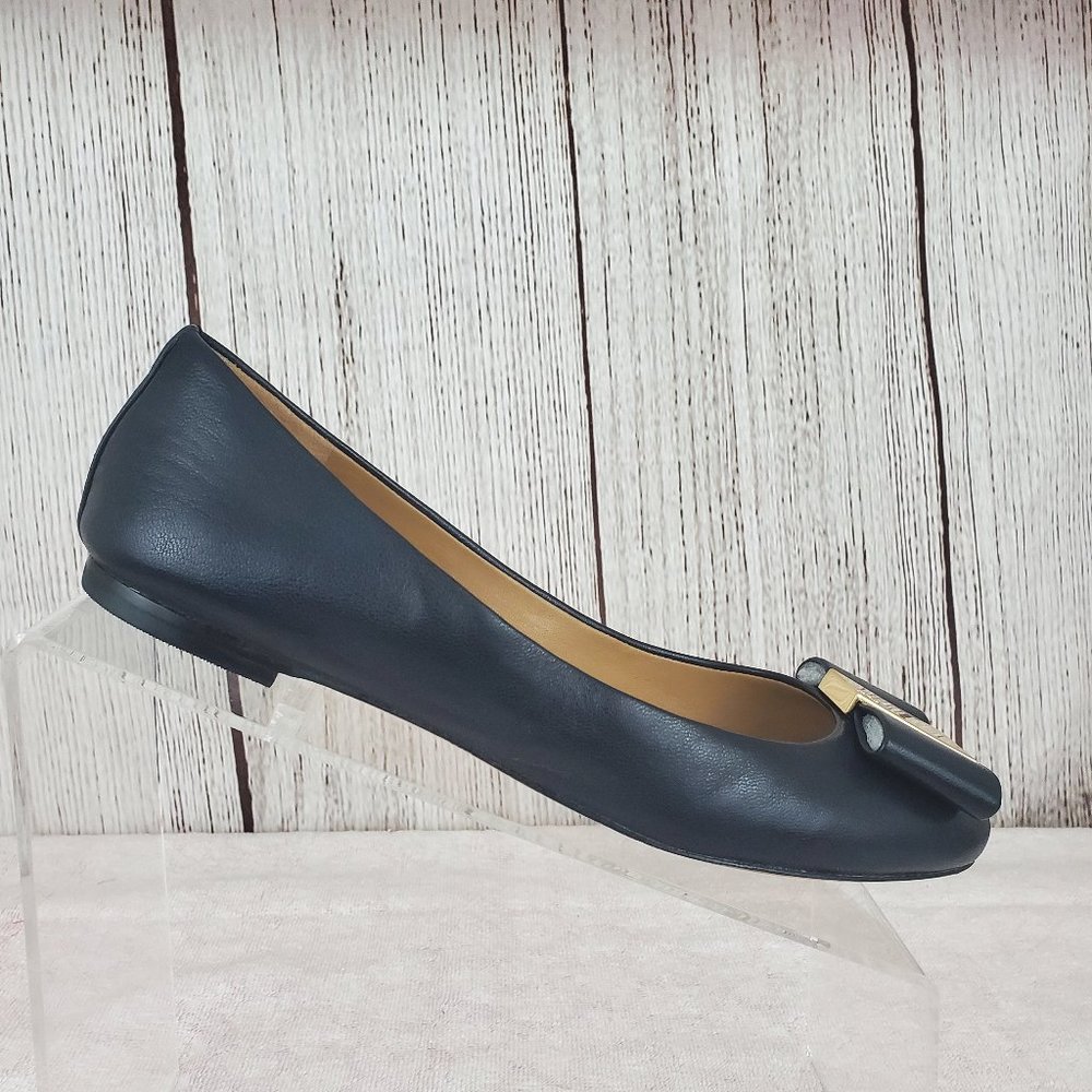 Tory Burch Chase Bow Slip On Ballet Flats Sz 7.5 M